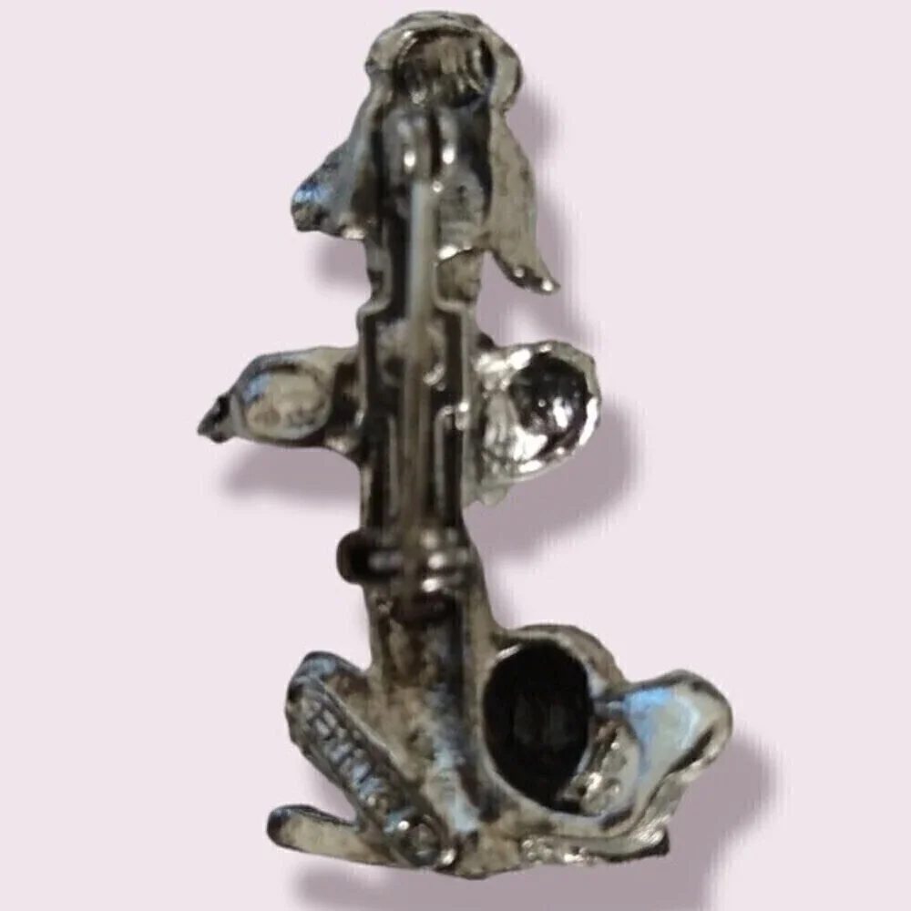 Vintage Signed Gerry's Silver Tone Poodle Dog Brooch Pin